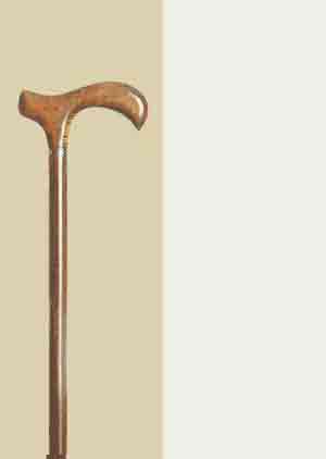 英国製メルボルン一本杖/ブラウン