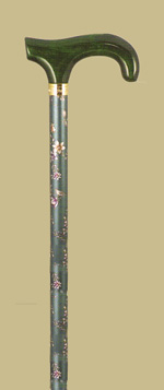 艶消し花柄伸縮杖/グレーA543