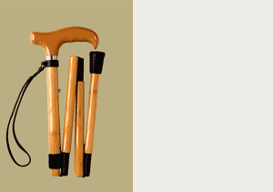 カーボン製折りたたみ伸縮杖/竹巻き